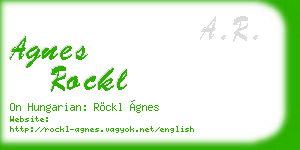 agnes rockl business card